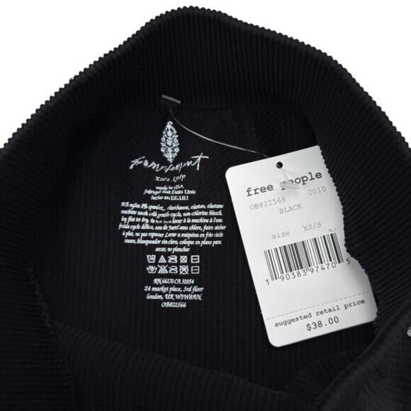 NWT FREE PEOPLE Movement Seamless Short Size XS Small Black - Picture 7 of 8